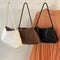 Authentic Leather Weave Dumpling Bag – Elegant Handheld & Shoulder Tote