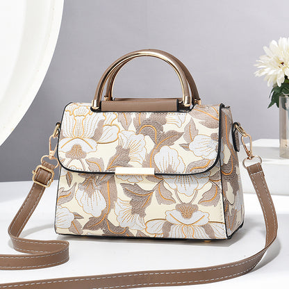 Trendy Women's Shoulder Bag – Chinese-Inspired Print